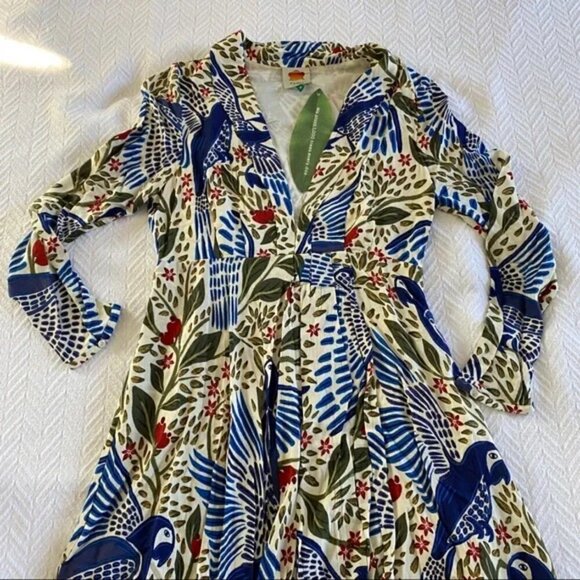 FARM Rio Blue Macaw Flight Maxi Dress - Picture 14 of 15